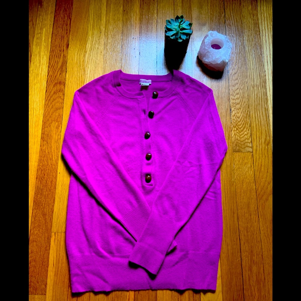 J. Crew Cashmere Henley Sweater
